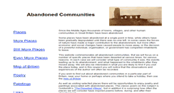 Desktop Screenshot of abandonedcommunities.co.uk