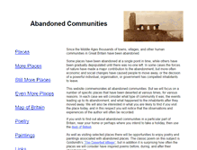Tablet Screenshot of abandonedcommunities.co.uk